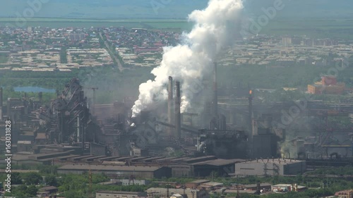 Wallpaper Mural Pollution of the City by Emissions of Industrial Enterprise Torontodigital.ca