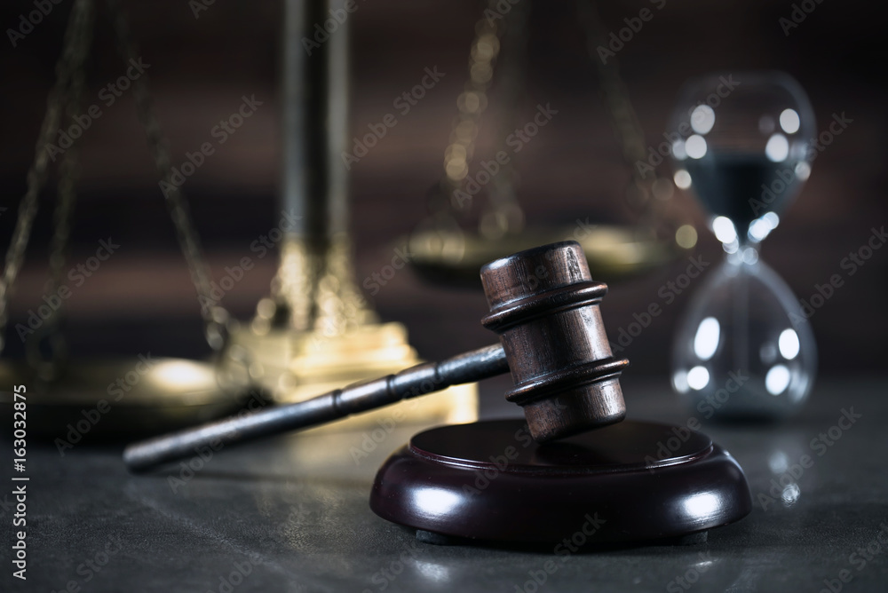 Law Concept on wooden background Law Concept on wooden background