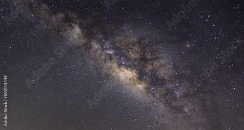 Photo Clearly milky way on night sky with a million star