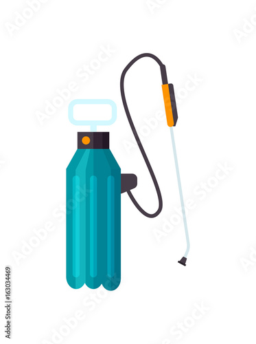 Garden knapsack sprayer vector icon. Agricultural farming tool vector illustration isolated on white background.