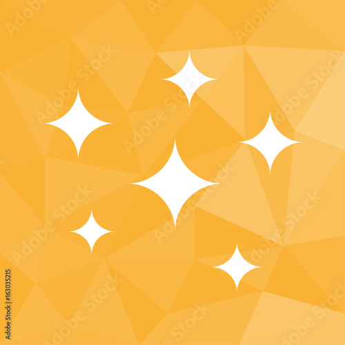 Glitzer - Icon mit geometrischem Hintergrund gelb