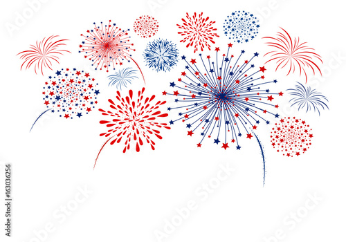 Vector firework design isolated on white background