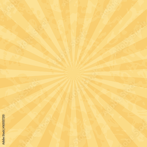 Ochre Vintage Background with Rays