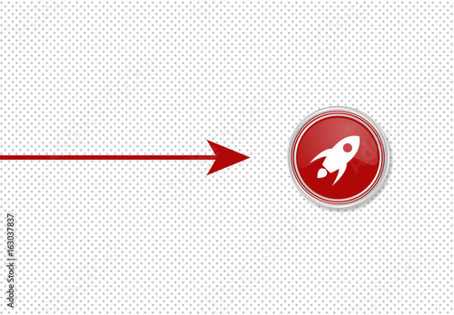 Pfeil zeigt auf Knopf - Luftschiff