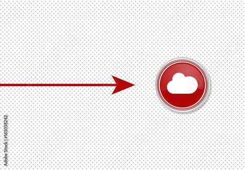 Pfeil zeigt auf Knopf - Wolke - Datensicherung