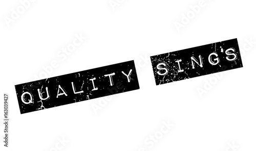 Quality Sings rubber stamp. Grunge design with dust scratches. Effects can be easily removed for a clean, crisp look. Color is easily changed.