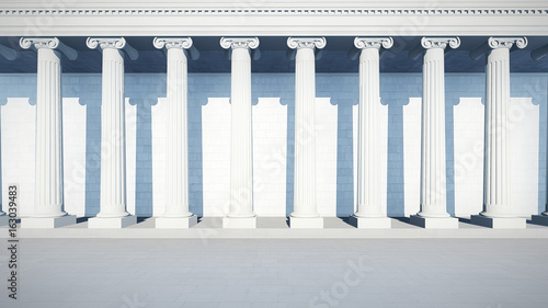 3d render from imagine roman column white column