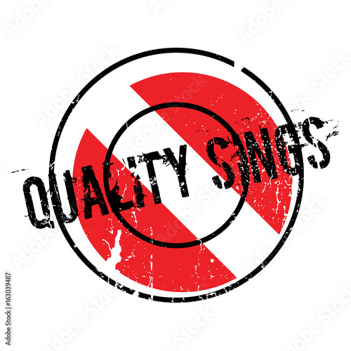 Quality Sings rubber stamp. Grunge design with dust scratches. Effects can be easily removed for a clean, crisp look. Color is easily changed.