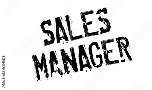 Sales Manager rubber stamp. Grunge design with dust scratches. Effects can be easily removed for a clean, crisp look. Color is easily changed.