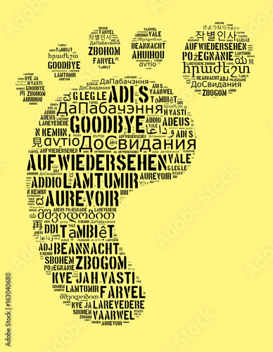 Word Goodbye in different languages