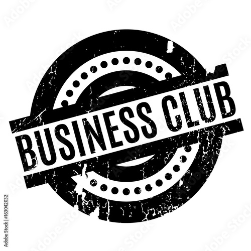 Business Club rubber stamp. Grunge design with dust scratches. Effects can be easily removed for a clean, crisp look. Color is easily changed.