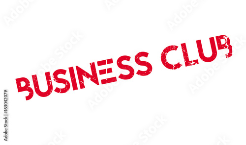Business Club rubber stamp. Grunge design with dust scratches. Effects can be easily removed for a clean, crisp look. Color is easily changed. photo