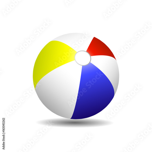 Colorful Beach Ball Isolated