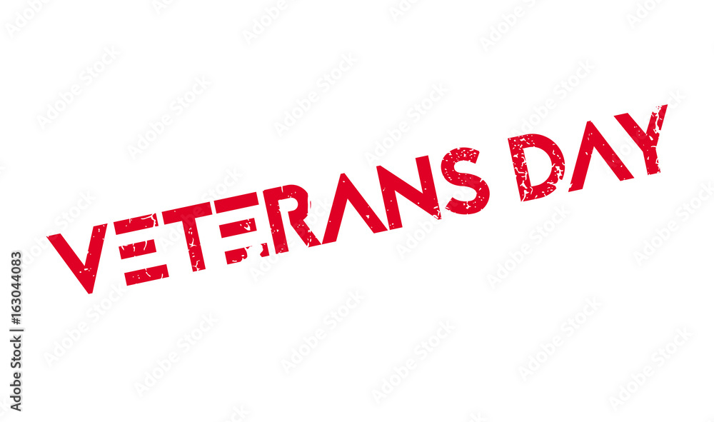 Veterans Day rubber stamp. Grunge design with dust scratches. Effects can be easily removed for a clean, crisp look. Color is easily changed.