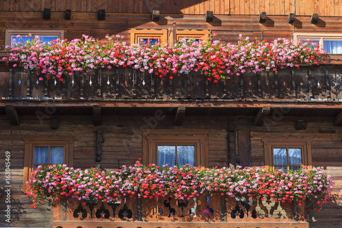 balcony with flower boxes