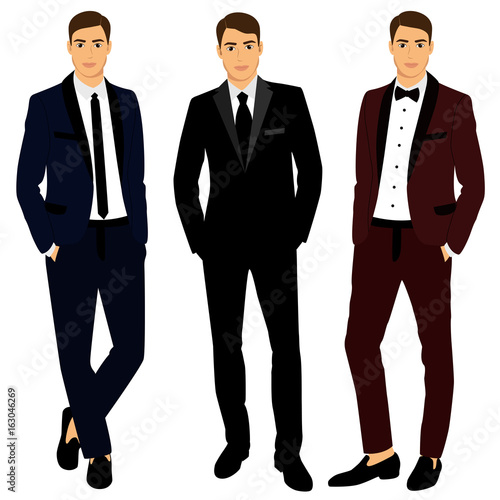 Collection. Clothing. Wedding men's suit, tuxedo.