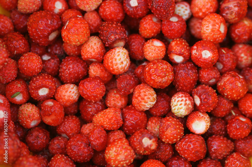 Ripe red strawberry close-up