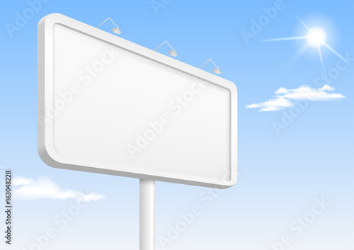 Template city banner or billboard with illumination for advertising. Vector graphics.