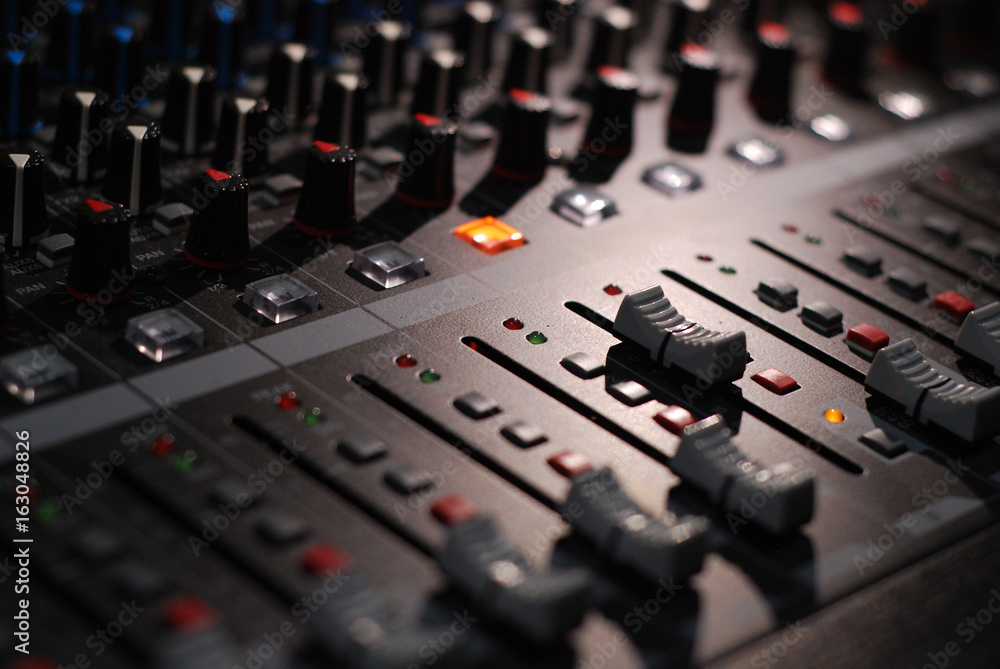 buttons of auido mixer board buttons of auido mixer board