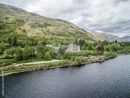 Lochawe, Dalmally / Scotland - May 17 2017 : Loch Awe Hotel is located close to the shores of Loch Awe photo