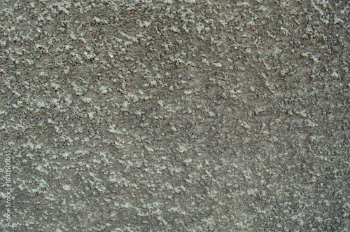 Stippled effect on plaster applied to a wall in dirty grey