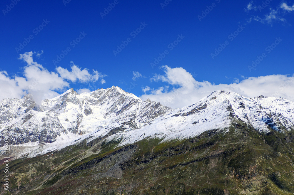 Spectacular landscape of snow Himalaya mountains
