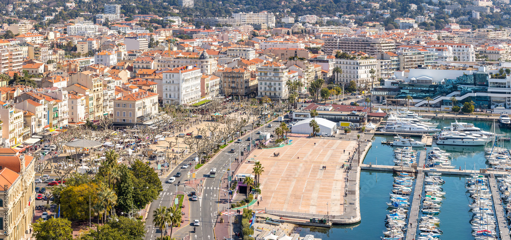 aerial view of Cannes France