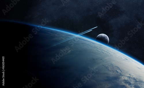 Fototapeta Naklejka Na Ścianę i Meble -  Planet Earth in space 3D rendering elements of this image furnished by NASA
