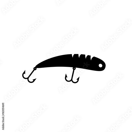 1108421 Fishing lure icon. Silhouette vector sign