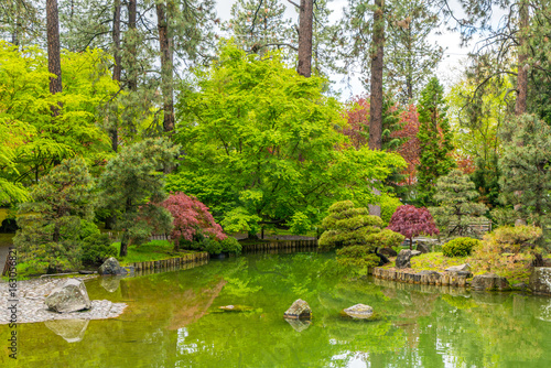 Canvas Print Colorful park in Japanese style