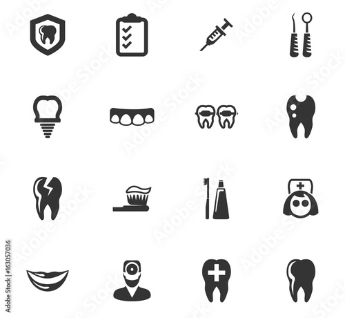 Dental icons set