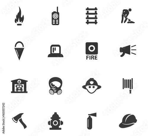 Fire-brigade icon set