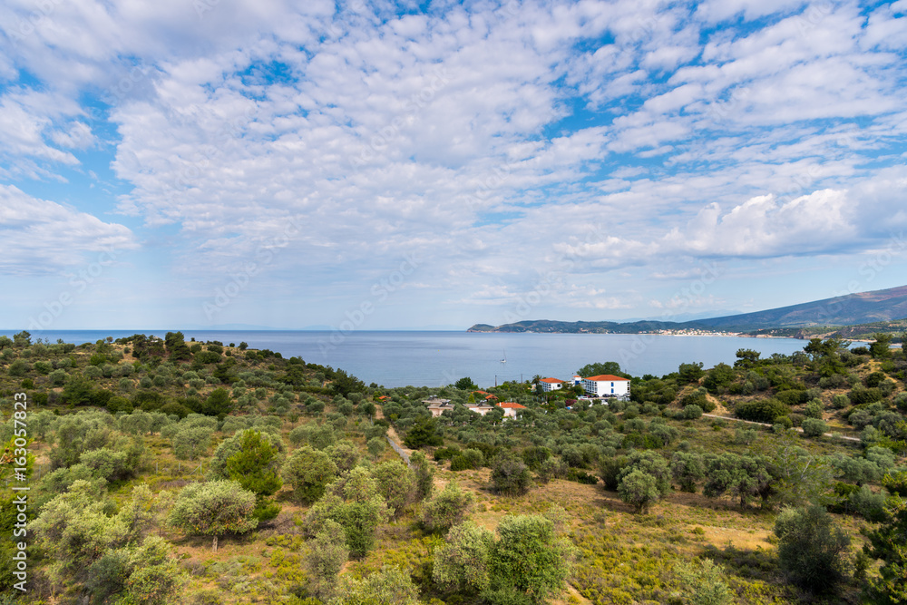 Amazing view of the greek island  Thasos