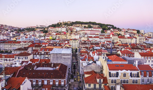 Aerial view over the city of Lisbon on a sunny day - LISBON - PORTUGAL - JUNE 17, 2017