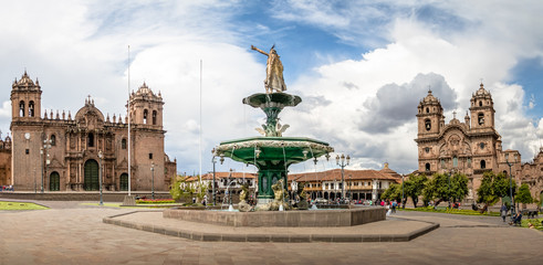 Fototapete Südamerika Plaza de Armas mit Kathedrale Cusco  © diegograndi
