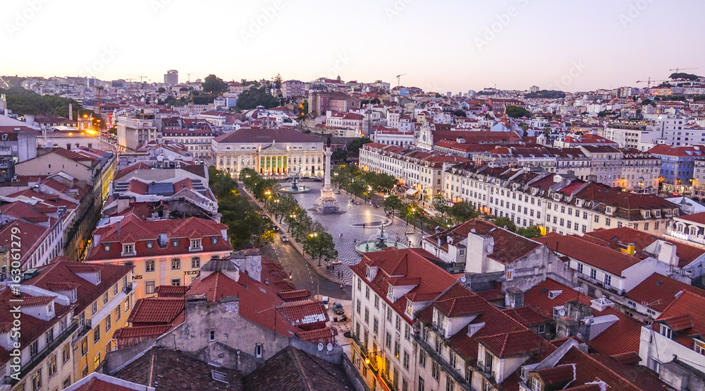 Lisbon from above - aerial view over the city - LISBON - PORTUGAL - JUNE 17, 2017