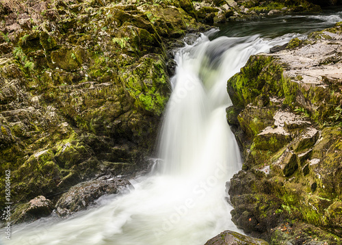 Skelwith Falls waterfall in Lake District