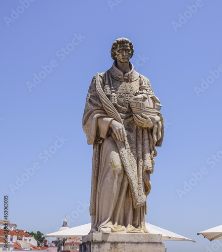 Statue on a popular place in Lisbon called Porta del Sol - LISBON - PORTUGAL - JUNE 17, 2017