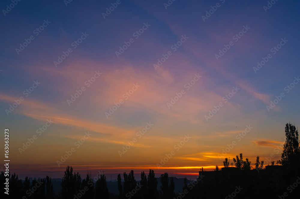 landscape with dramatic light