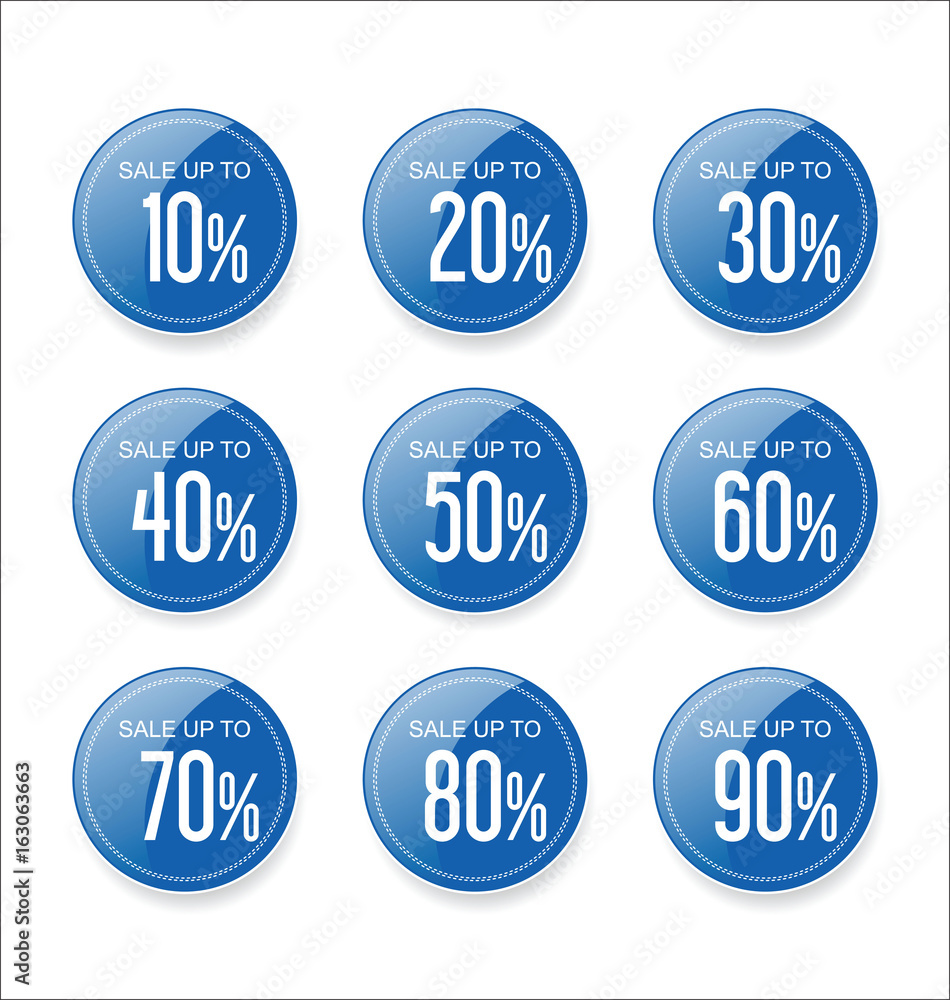Discount sale stickers collection Discount sale stickers collection