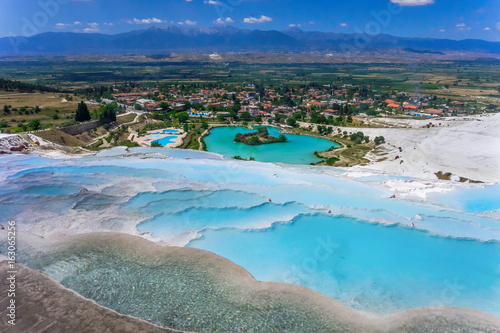 View of the calcareous minerals in Pamukkale photo