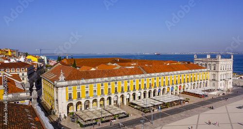 Obraz na płótnie Ministry of Finance at Comercio Square in Lisbon - LISBON - PORTUGAL - JUNE 17,