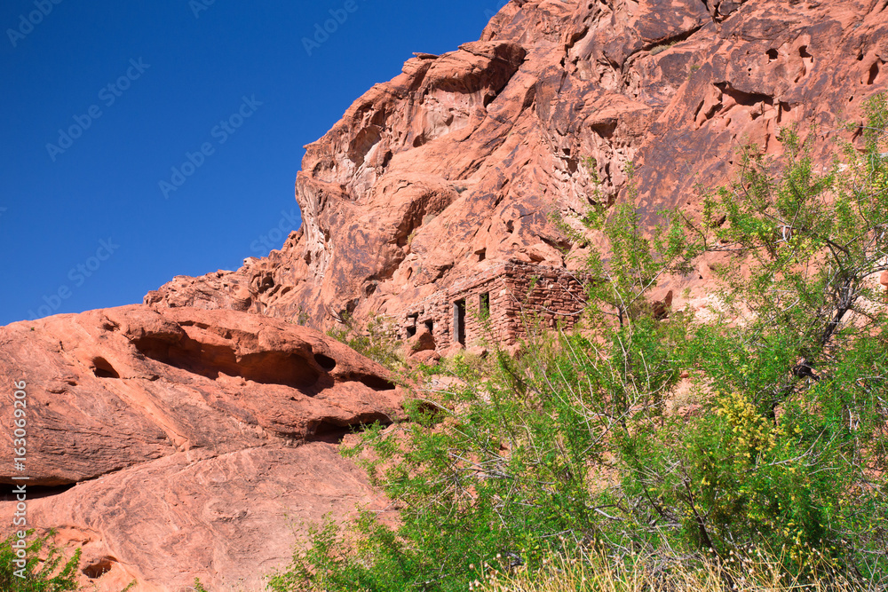 Stone cabins at Valley of Fire State Park in Nevada Stone cabins at Valley of Fire State Park in Nevada