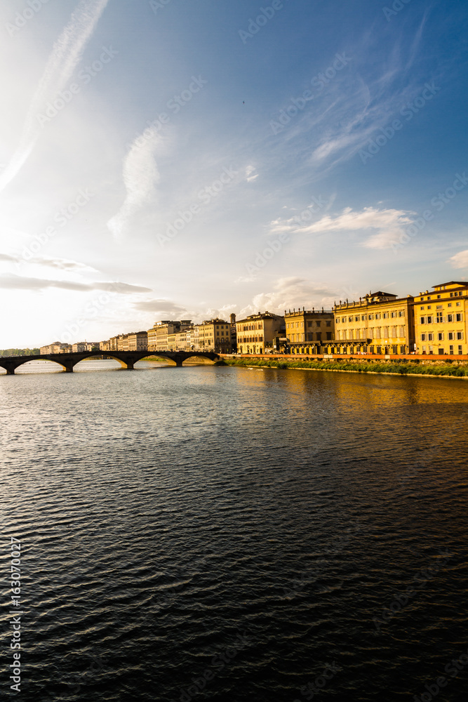River Arno in Florence, Evening.