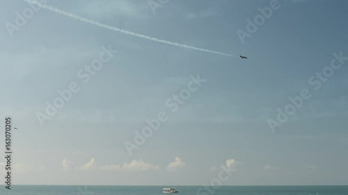 aircraft over the sea photo