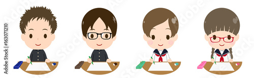 テストを受ける学生