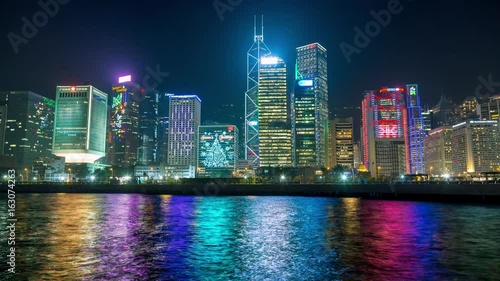 Wallpaper Mural Hong Kong Night island Waterfront Timelapse Torontodigital.ca