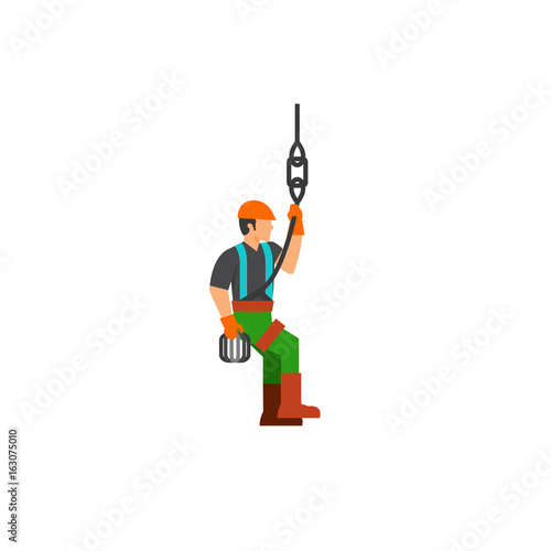Adjuster at work vector icon