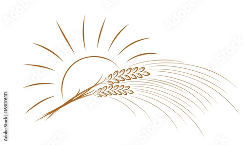 wheat Logo with sun.