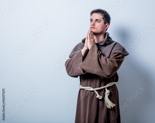 Tela Portrait of Young catholic monk